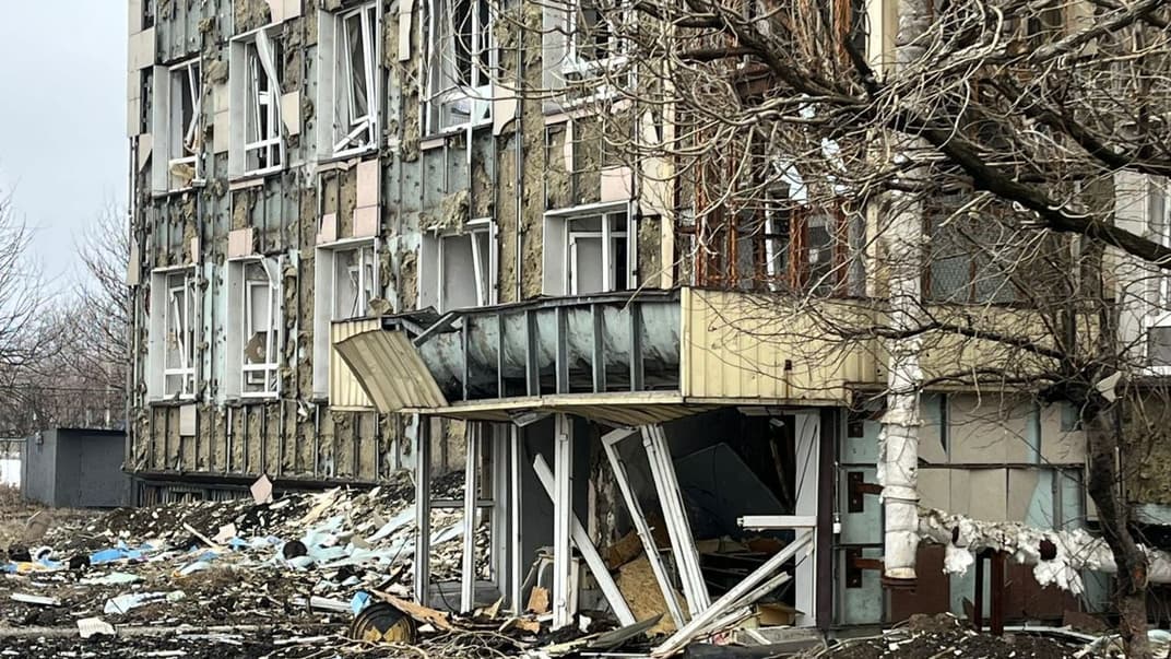 Наслідки російського обстрілу Авдіївки на Донеччині, 25 лютого 2023 року