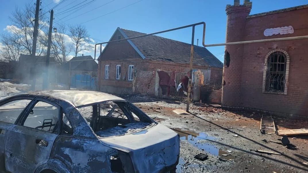 Последствия российского обстрела Донецкой области, 20 февраля 2023 года