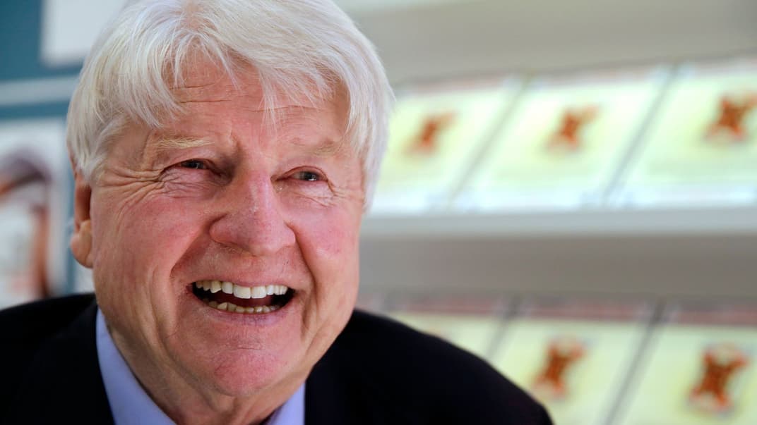 Стенлі Джонсон, батько чинного прем'єр-міністра Великої Британії Бориса Джонсона й один із перших представників Великої Британії в інституціях Євросоюзу, 16 березня 2017 року