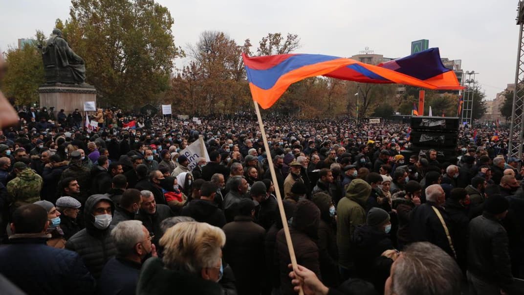 Митинг на площади Свободы в Ереване, Армения, 5 декабря 2020 года