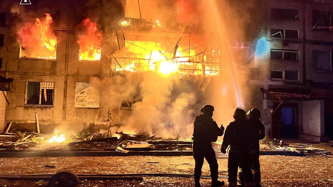 Последствия российского обстрела Доброполья, 7 марта 2025 года