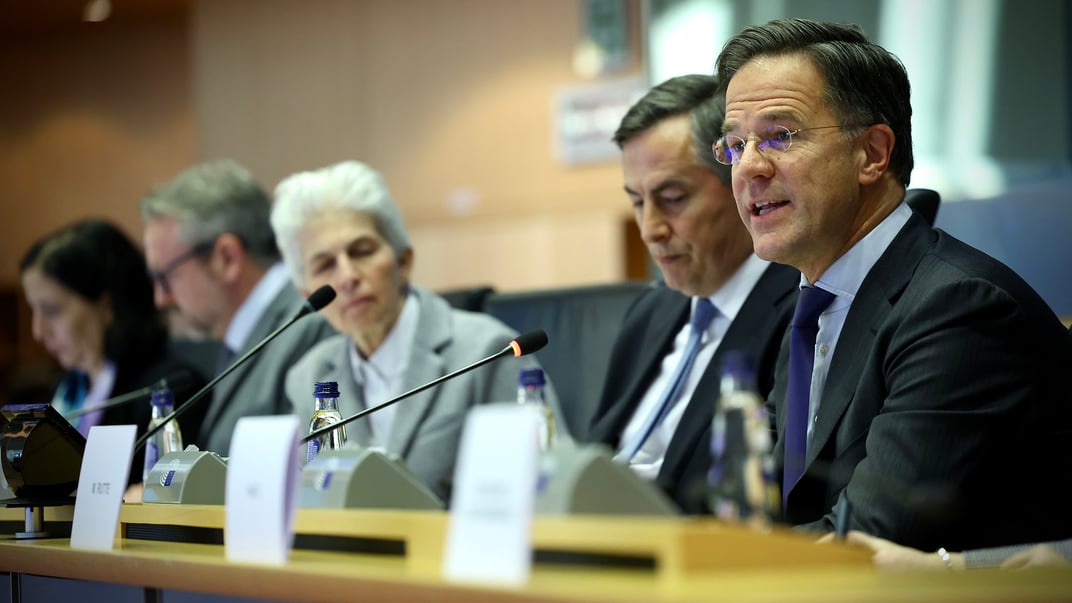 Генеральний секретар НАТО Марк Рютте у Європарламенті, 13 січня 2024 року