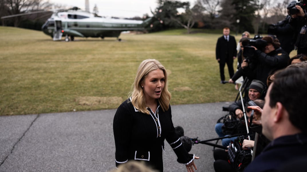 Речниця Білого дому Керолайн Лівітт під час брифінгу 22 лютого 2025