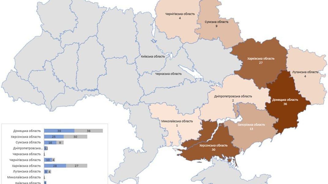 Мапа обстрілів росіян 9 травня