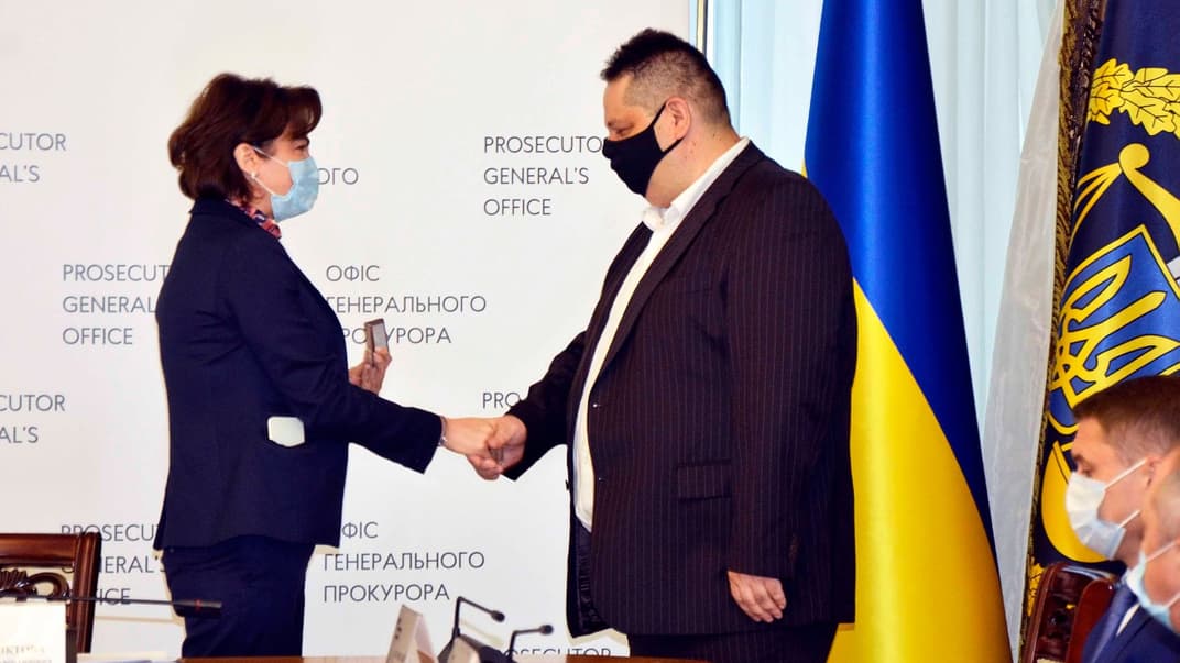 Генпрокурорка Ірина Венедіктова та Максим Якубовський під час його призначення на посаду її заступника, 10 вересня 2020 рік