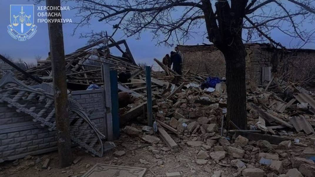 Наслідки удару по будинку на Херсонщині