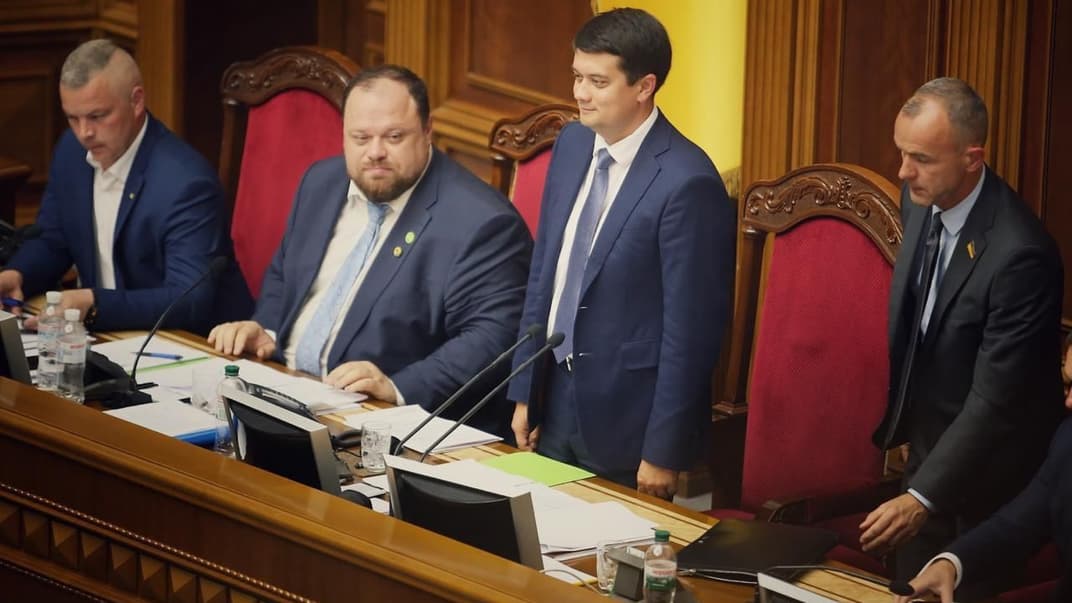 Спикер Верховной Рады 9-го созыва Дмитрий Разумков после своего избрания на эту должность 29 августа 2019 года