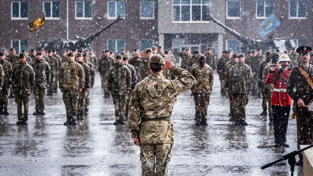 Ілюстративне фото. Парад з нагоди п'ятої річниці створення багатонаціональної бойової групи НАТО «Естонія» в естонському місті Тапа, 13 травня 2022 року