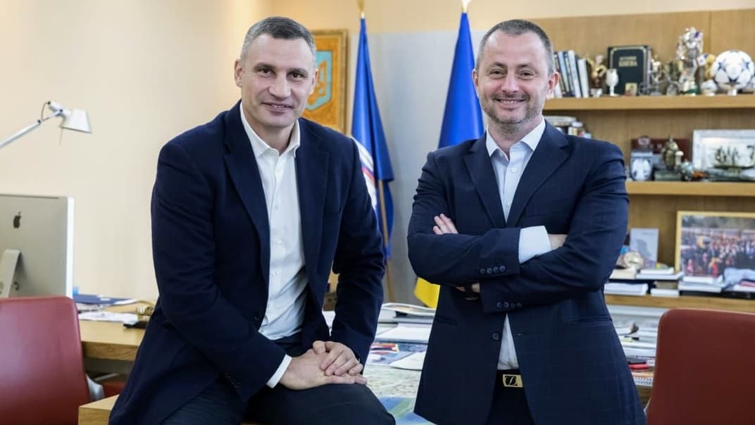 Городской глава Киева Виталий Кличко и советник Максим Бахматов