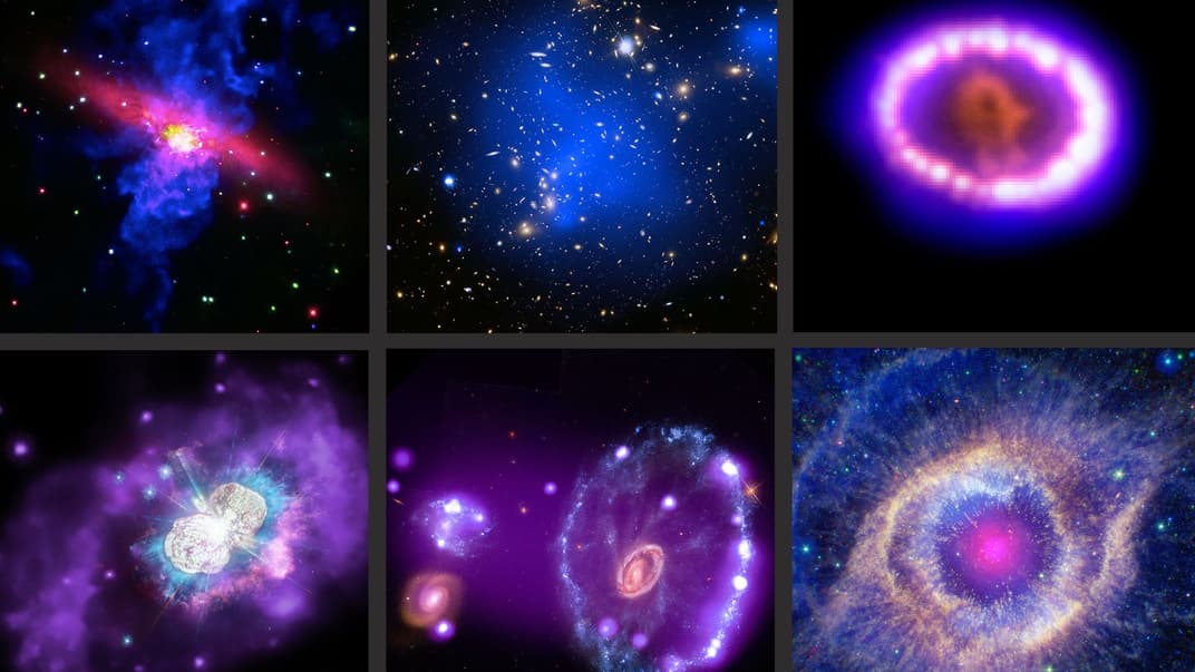 NASA поделилось снимками космических объектов, которые получило благодаря сочетанию изображений различных телескопов