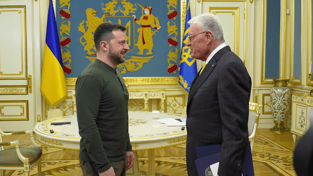 Владимир Зеленский и Кит Келлог, Киев, 20 февраля 2025 года
