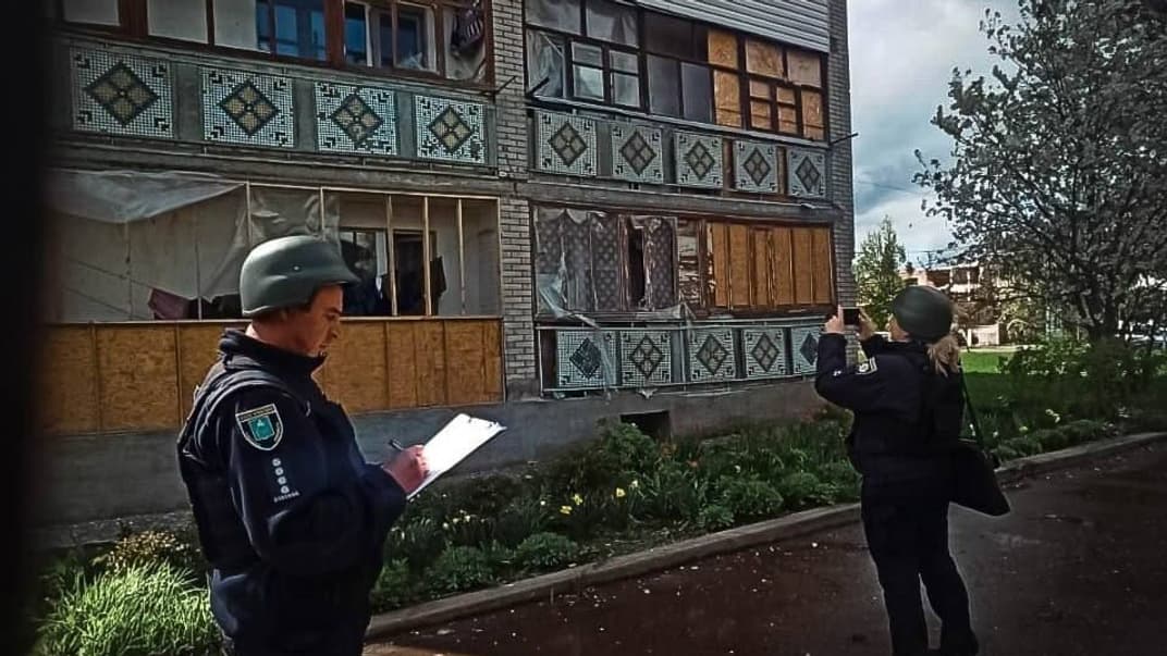 Наслідки російського обстрілу у Білопіллі Сумської області, 19 квітня 2024 року