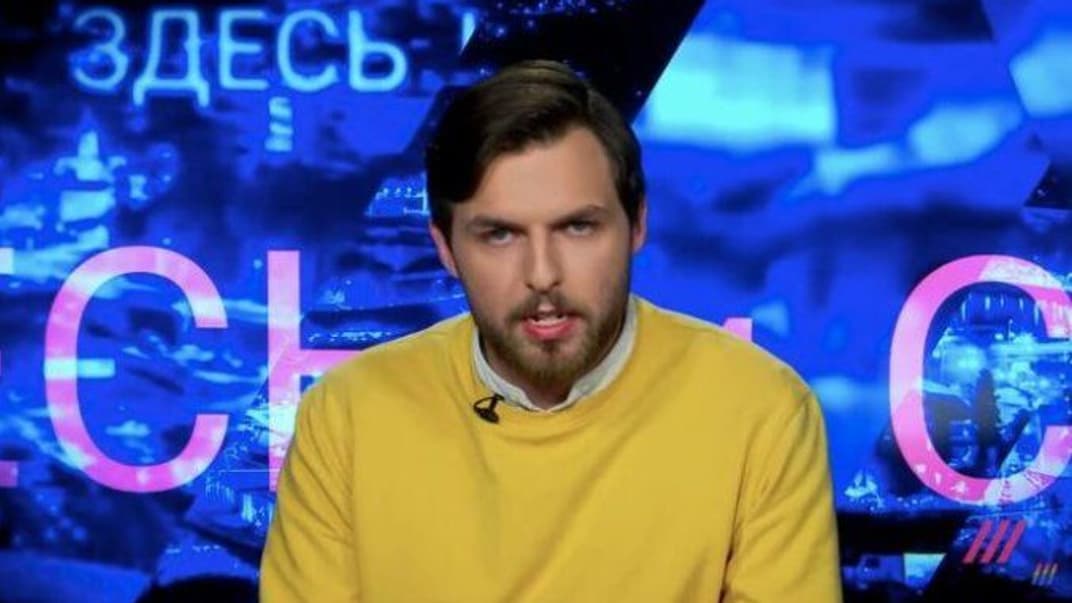 Алексей Коростелев в эфире телеканала «Дождь»