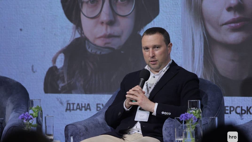 Гендиректор підприємства «Українська бронетехніка» Владислав Бельбас на конференції hromadske «Життя у тривалій війні», Київ, 30 травня 2024 року