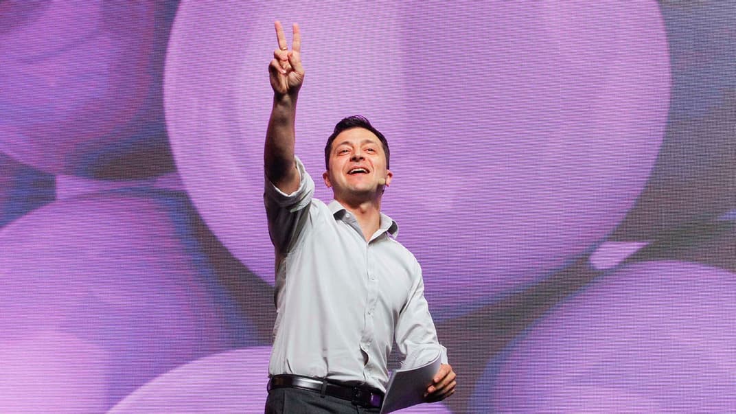 Президент України Володимир Зеленський під час виступу на форумі інтернет-діячів iForum, Київ, 23 травня 2019 року