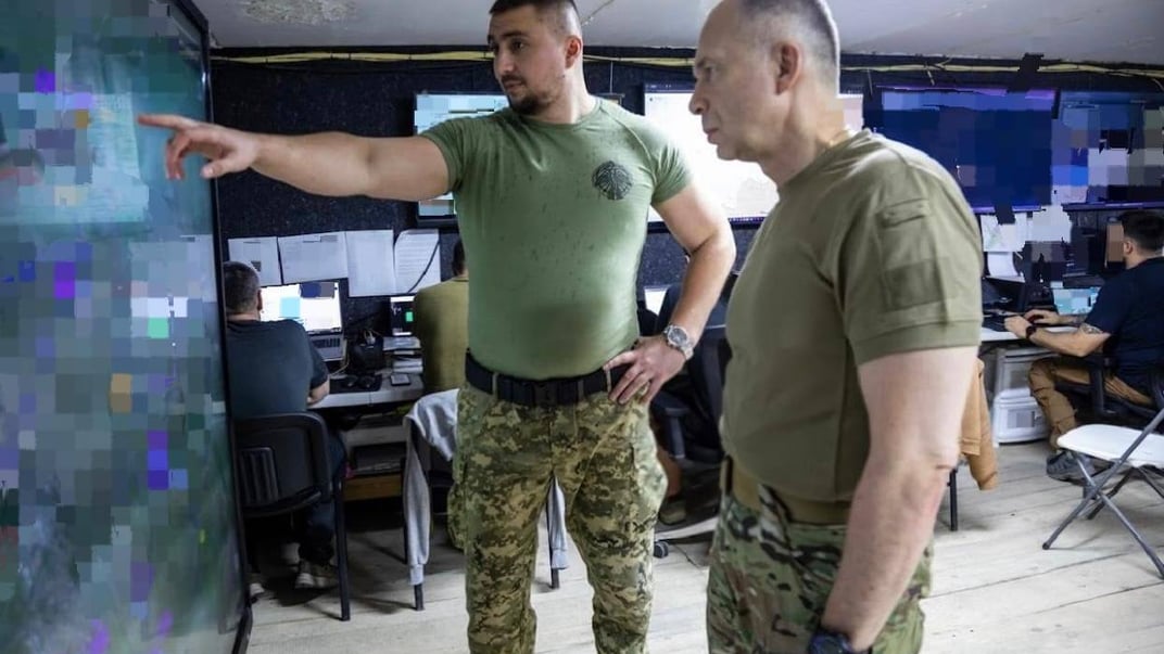 Главнокомандующий ВСУ Александр Сырский с военными на Покровском направлении