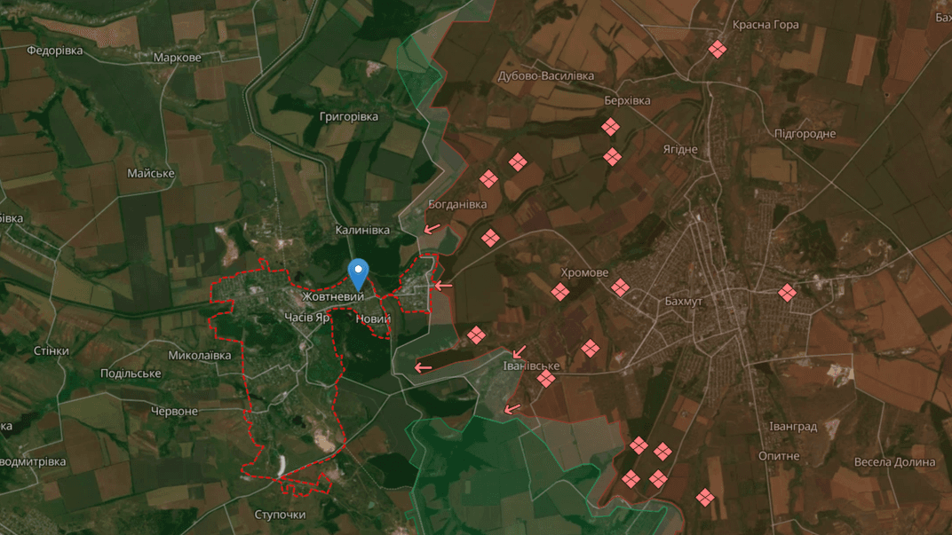 Ситуация вокруг города Часов Яр в Донецкой области