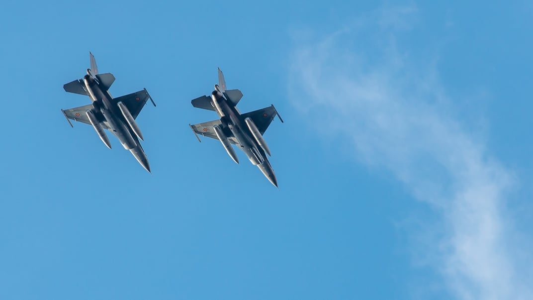 Винищувачі F-16 румунських ВПС Ілюстративне фото. Винищувачі F-16 румунських ВПС