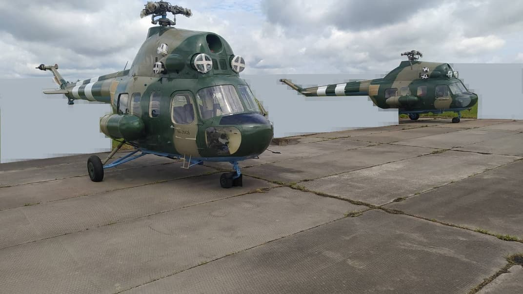 Вертолеты, которые Латвия передала Украине