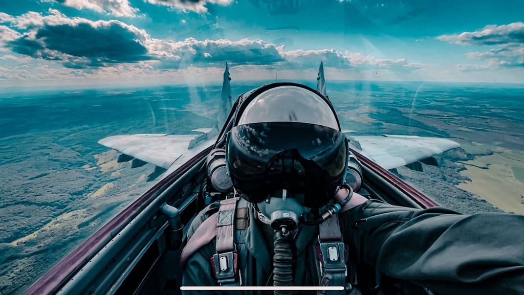 Украинский пилот-истребитель