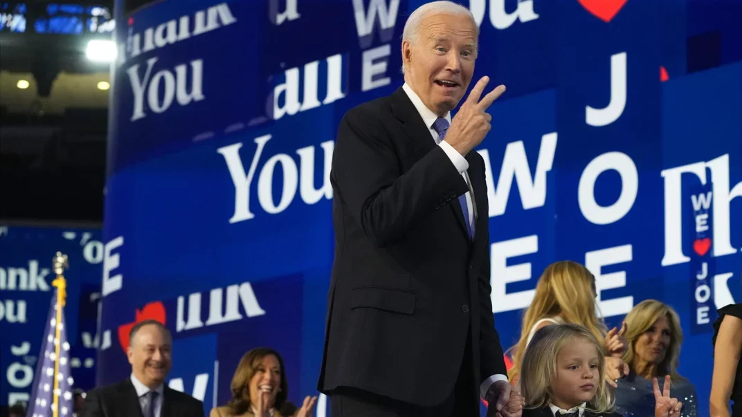 Президент США Джо Байден на съезде Демократической партии в Чикаго, 20 августа 2024 года