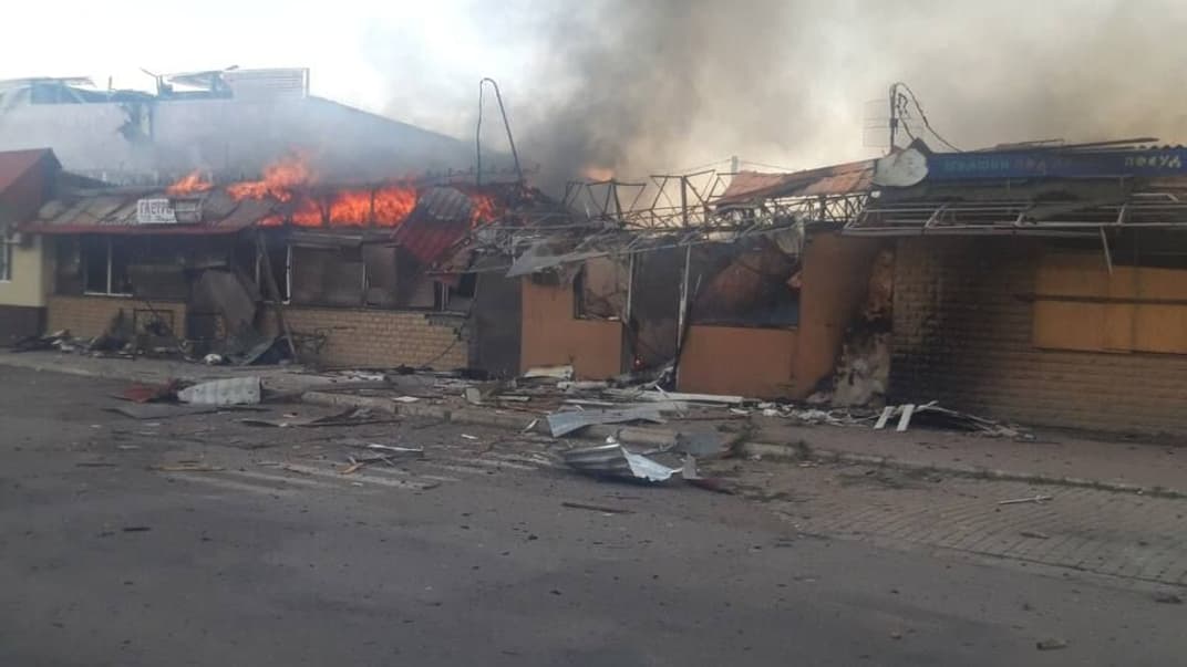 Последствия обстрела Гуляйполя Запорожской области 19 июля 2022 года