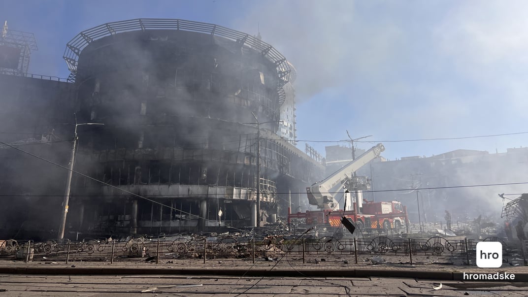 Последствия российского удара по Шевченковскому району Киева