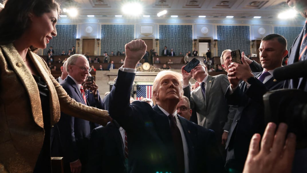 Президент США Дональд Трамп після виступу на спільній сесії Конгресу в Капітолії США у Вашингтоні, округ Колумбія, 4 березня 2025 року