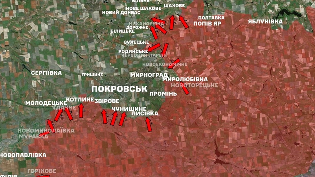 Ситуация на Покровском направлении по состоянию на 31 октября 2025 года