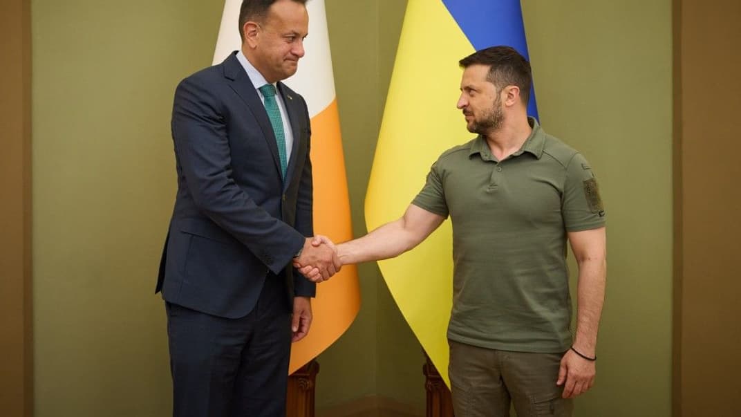Президент України Володимир Зеленський і прем’єр-міністр Ірландії Лео Варадкар під час зустрічі 19 липня 2023 року