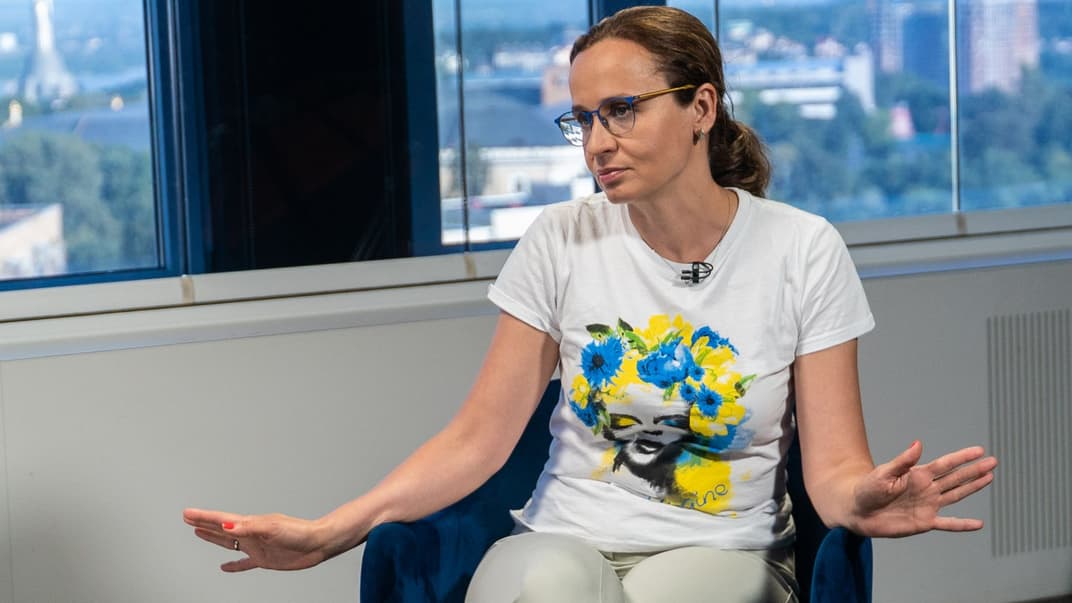 Народный депутат от партии «Голос» Юлия Клименко в студии hromadske. Киев, 1 июля 2021 года