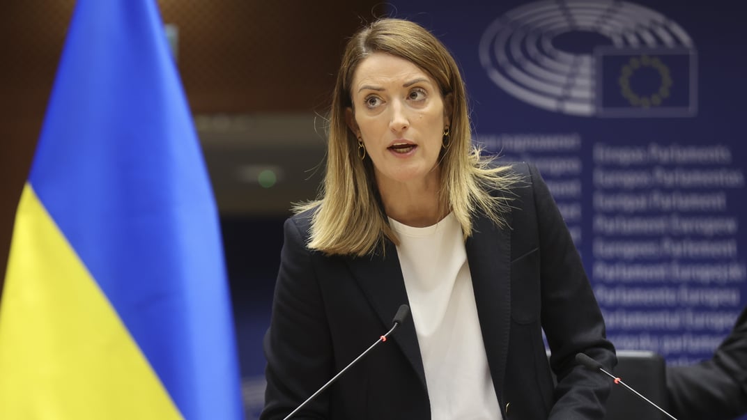 Ochilʹnytsya Yevropeysʹkoho parlamentu Roberta Metsola 49 / 5 000 Глава Европейского парламента Роберта Мецола