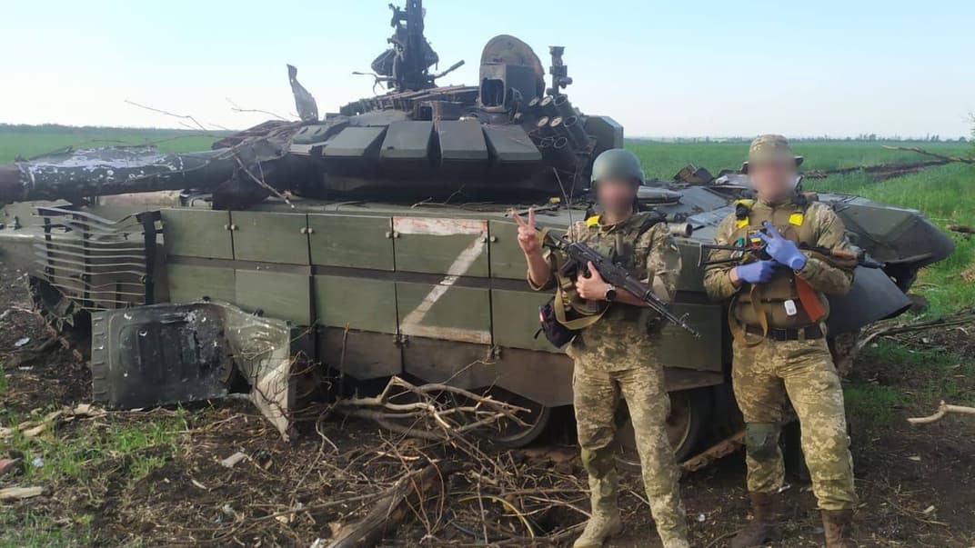 Танк Т-72Б3М, который украинцы захватили в июне