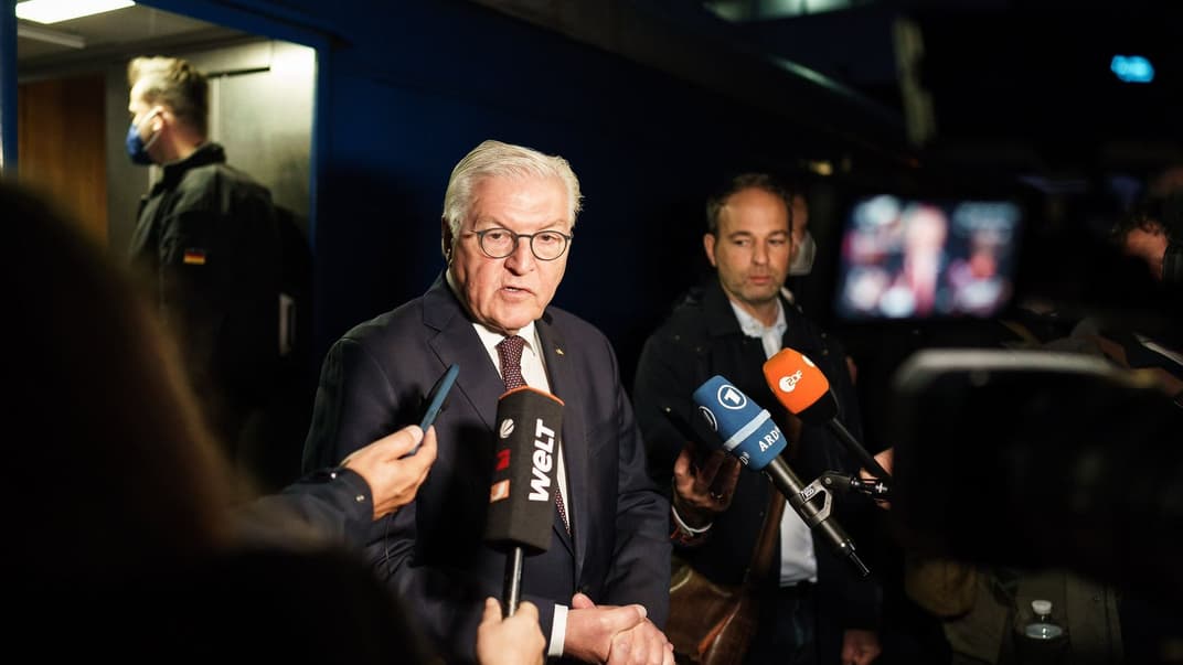 Президент Германии Франк-Вальтер Штайнмайер во время визита в Киев