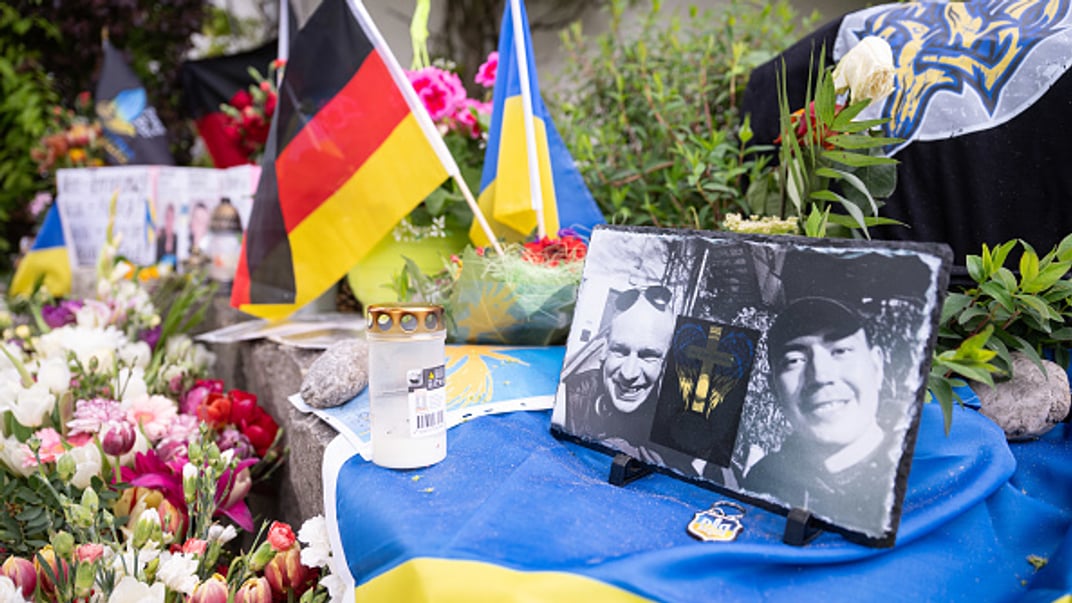 Місце вбивства двох українських військових у Німеччині