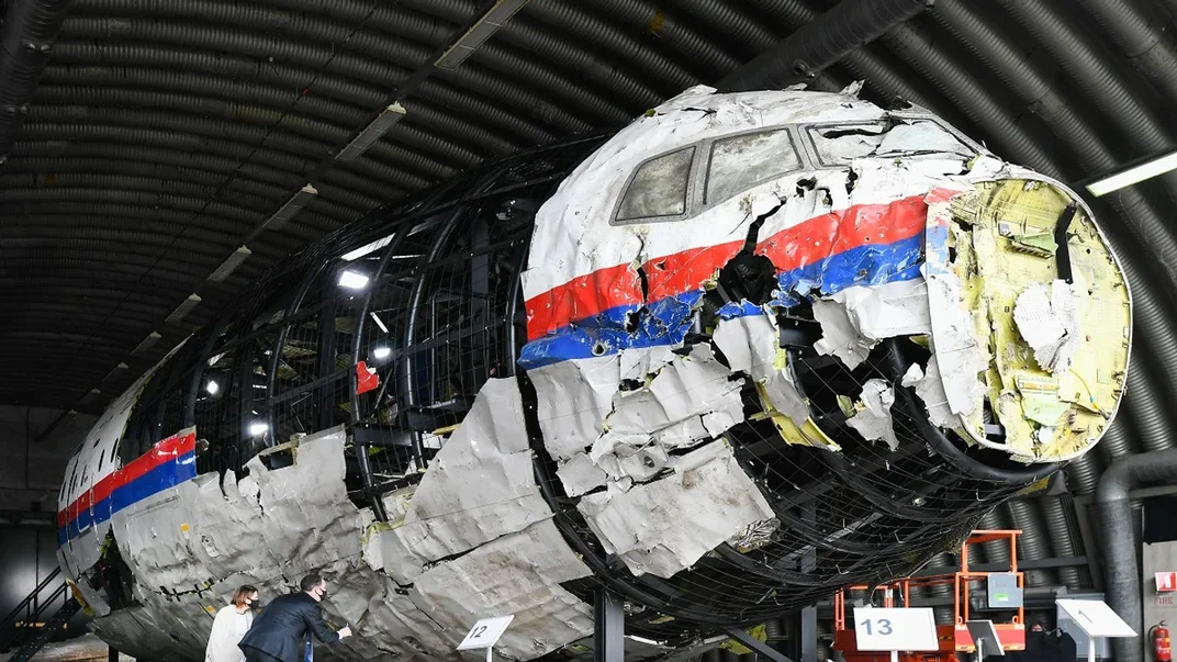 Реконструкція уламків MH17 у межах судового розгляду справи, травень 2021 року