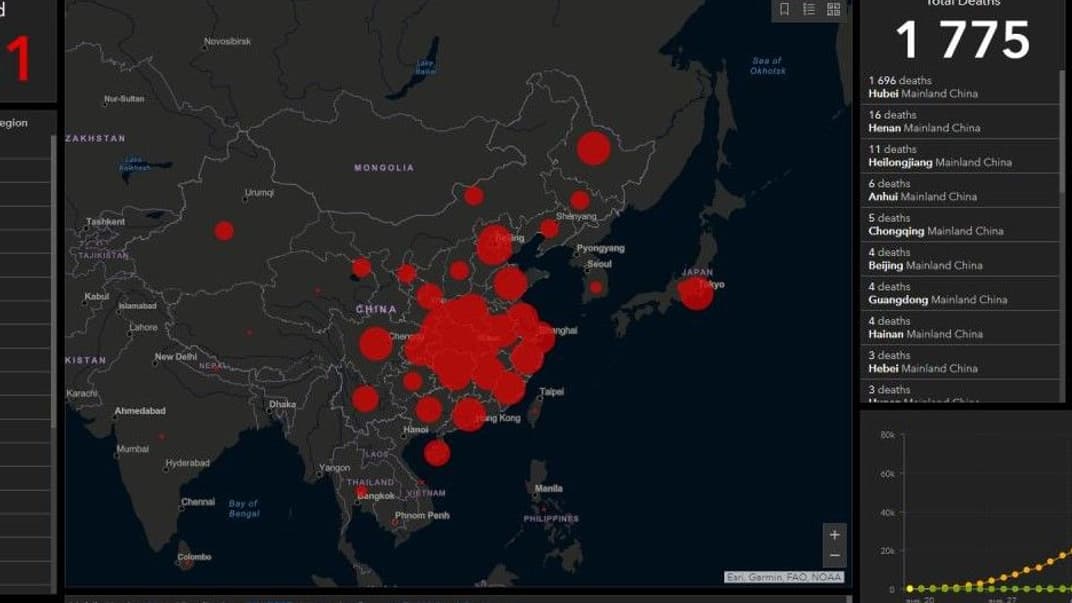 Понад 71 тисяча людей інфіковані китайським коронавірусом, померли понад 1,7 тисячі пацієнтів