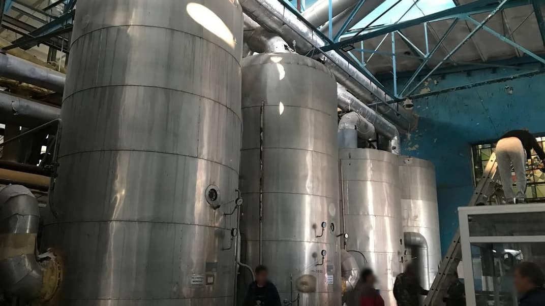 Сахарный завод в поселке Гребенки Киевской области после взрыва, 5 сентября 2021 года