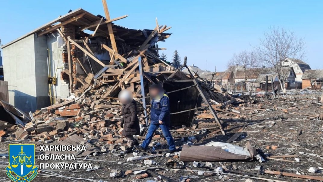 Последствия российских обстрелов территории Золочевской громады в Харьковской области, 11 февраля 2025 года