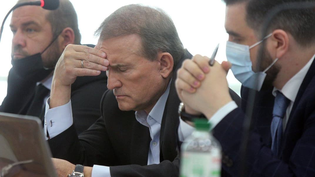 Виктор Медведчук во время заседания Киевского апелляционного суда, 21 мая 2021 года