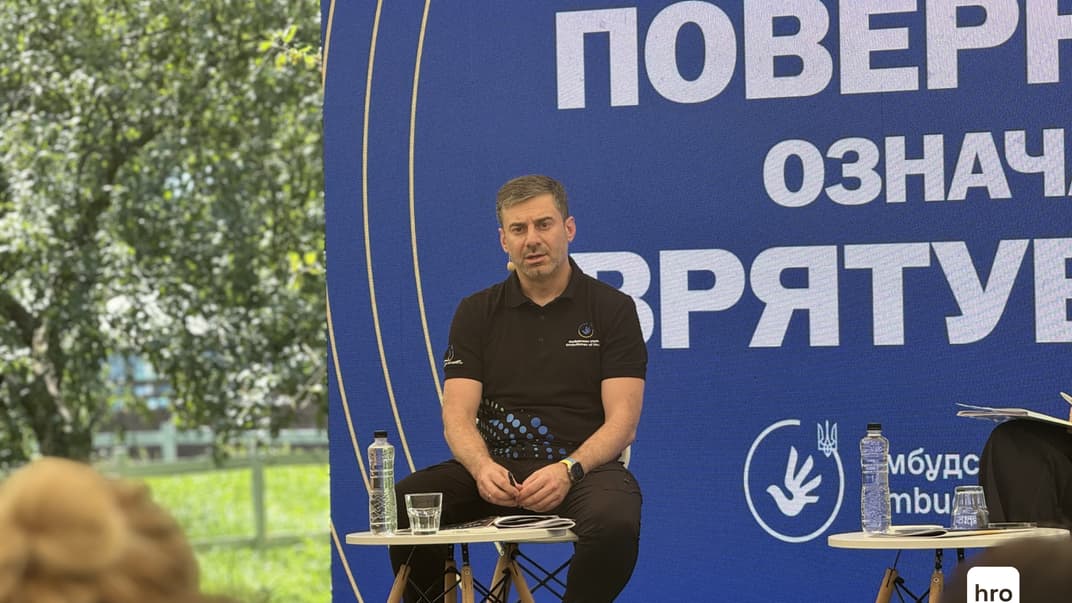 Уполномоченный Верховной Рады Украины по правам человека Дмитрий Лубинец во время пресс-конференции, Киев, 9 июля 2024 года
