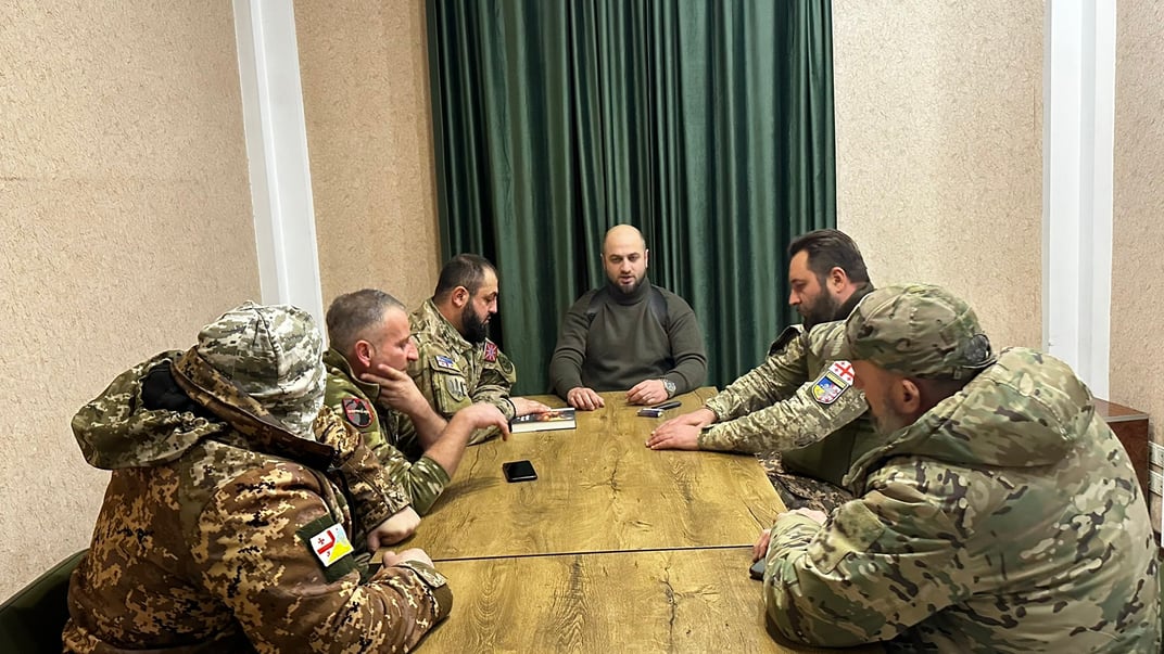 Совещание командования грузинских подразделений, входящих в военный комитет «Кавказского Союза»