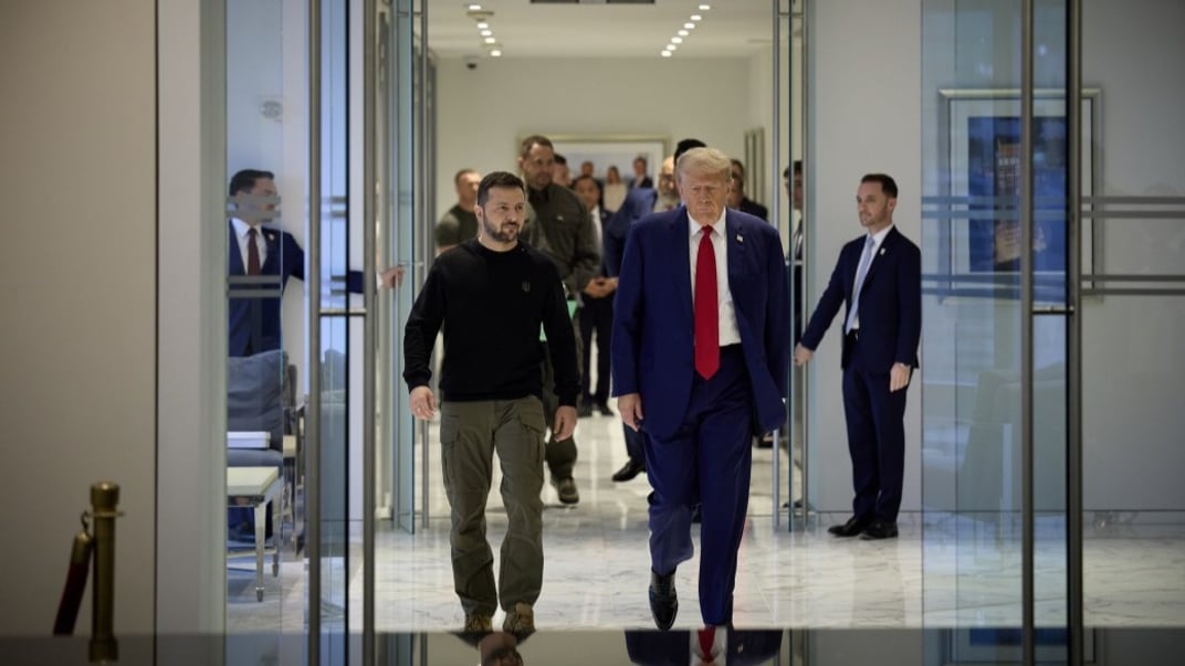 Президент України Володимир Зеленський та 45-й президентом США, нинішній кандидат у президенти Дональд Трамп