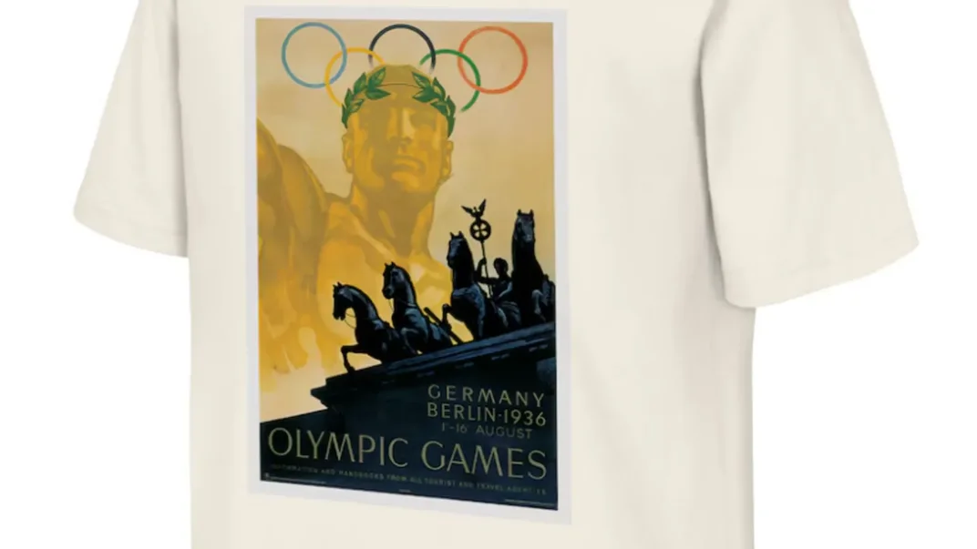 Футболка з дизайном Олімпіади-1936 у нацистській Німеччині