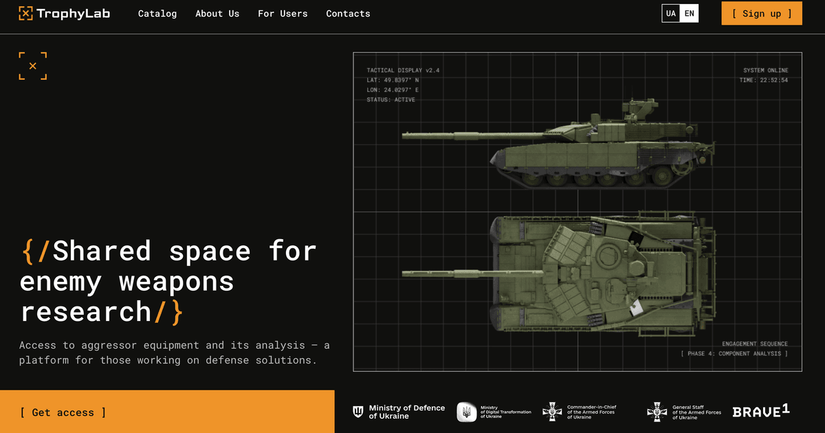 Ukraine launches TrophyLab, opening access to captured Russian weapons for experts worldwide