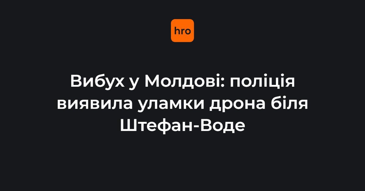 поліція виявила уламки дрона біля Штефан-Воде