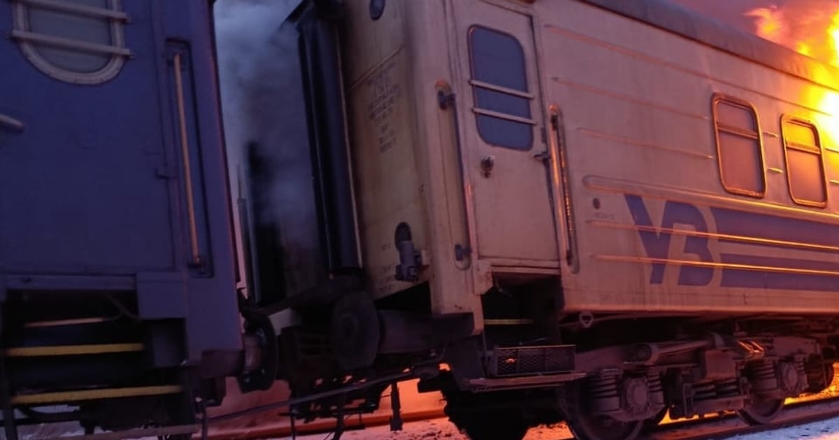 Russian Shahed drone hit passenger train with hundreds of passengers in Kharkiv Oblast
