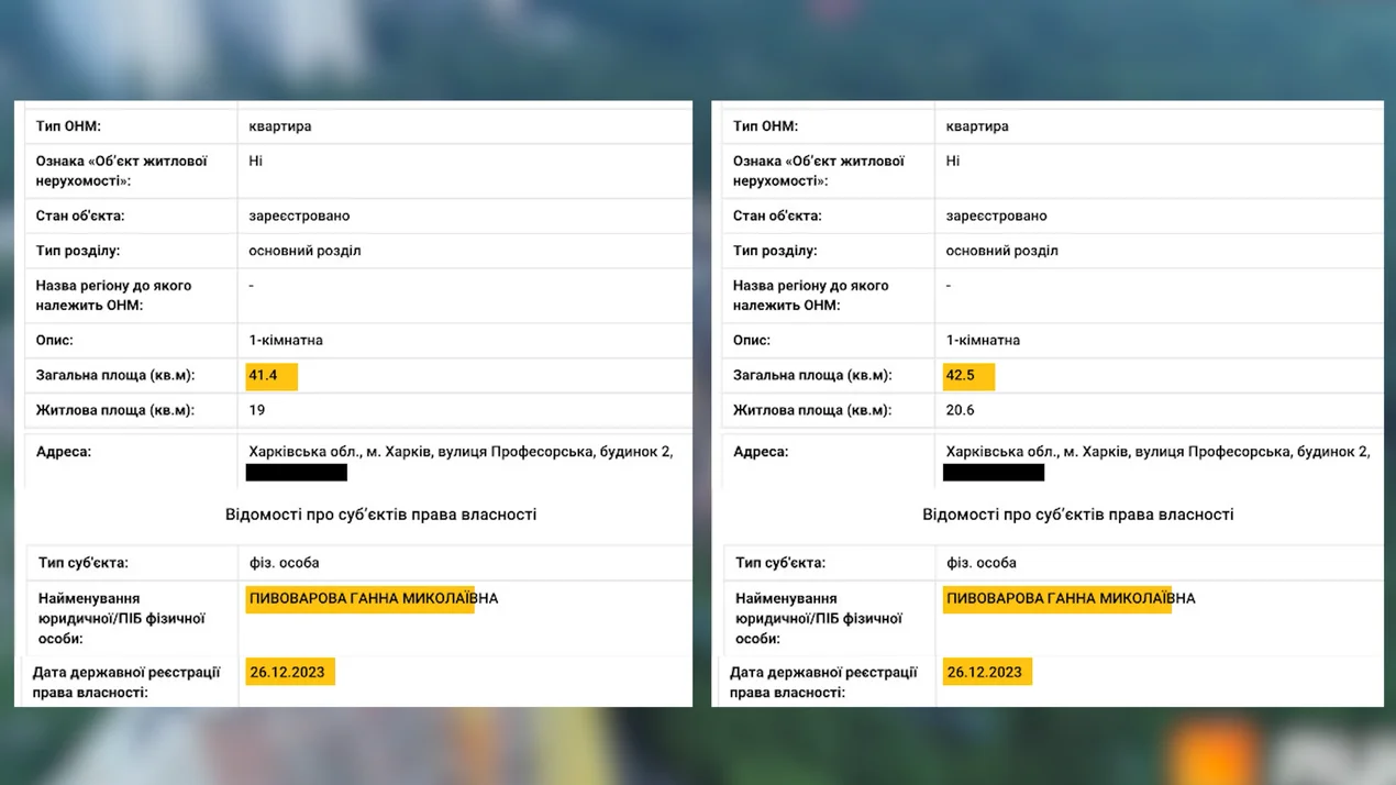 Анна Пивоварова, квартиры