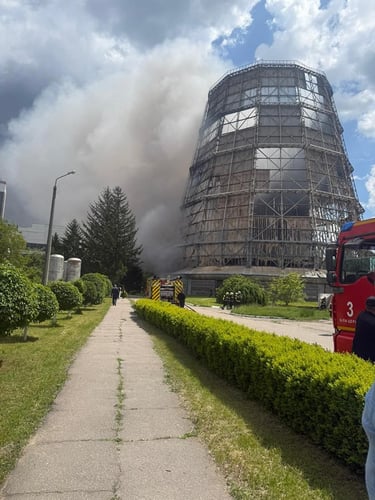 На ТЕЦ у Білій Церкві спалахнула масштабна пожежа_1