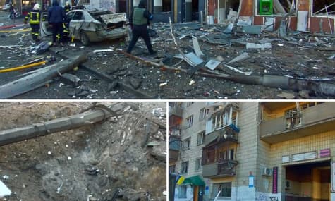 У Києві уламки ракети впали на дорогу на Куренівці: є жертва і поранені